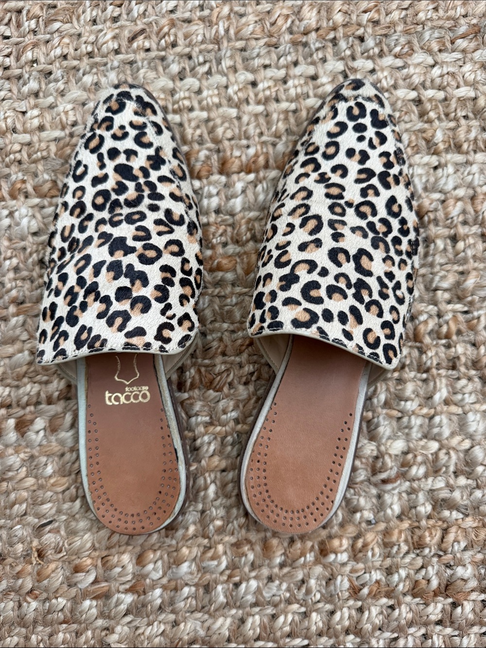Sole Society Leopard Print Slip-On Mules